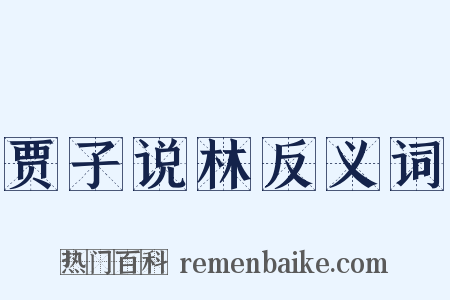 贾子说林反义词是什么意思的图片